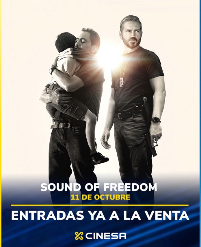 Cartelera Cinesa 'The sound of freedom' | Fuente: @Cinesa.es Instagram