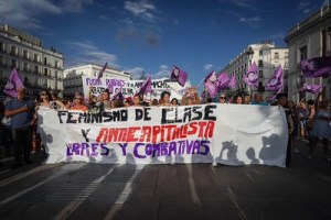 Foto de Libres y Combativas en una manifestación | Fuente: @somoslibresycombativas (Flickr)